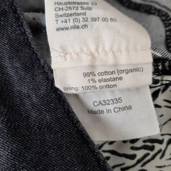 NILE Organic Cotton Tonal Embroidered Floral Skinny Crop Jeans Sz S - Picture 14 of 14